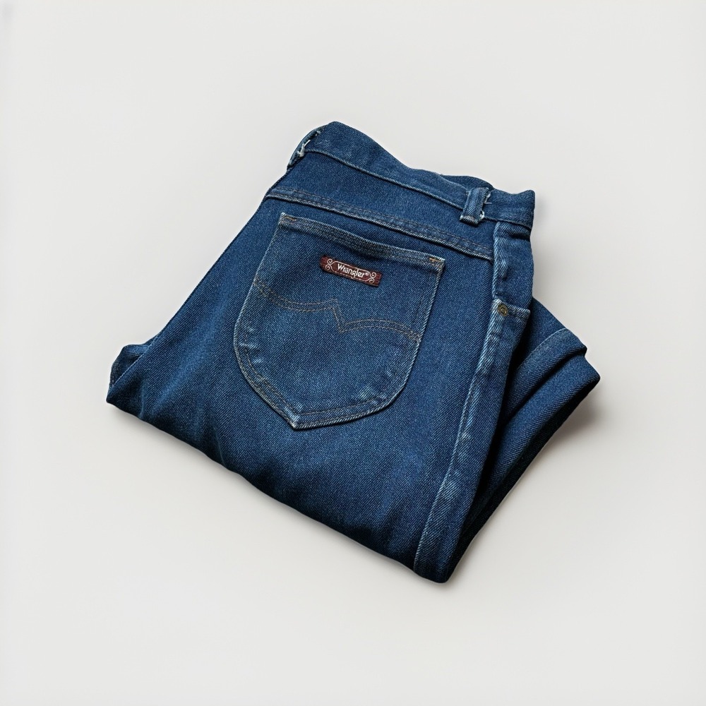 Vintage 70s 80s Wrangler High Waisted Jeans Womens Size 14 Western MADE IN USA